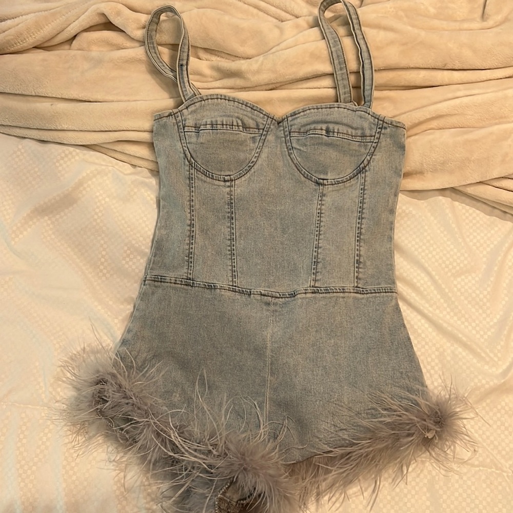 Edikted denim romper